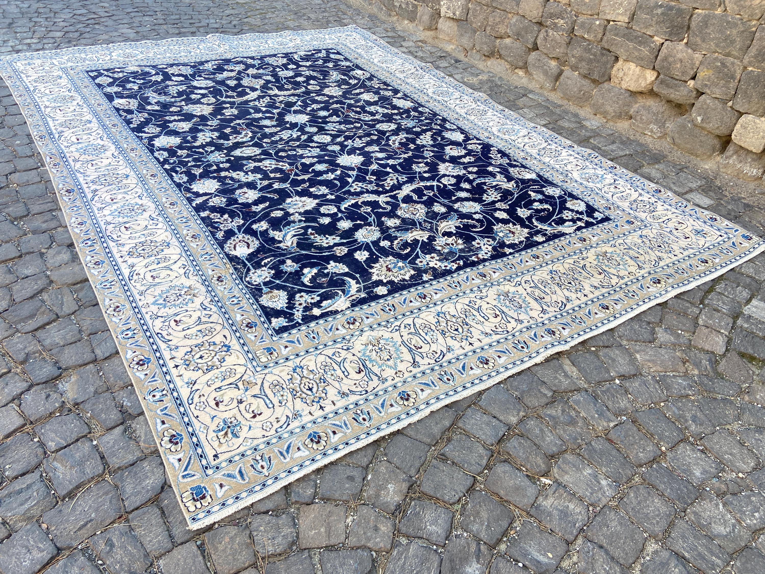 Large Antique Rug Persian Large Antique Rug, 9.3x12.9 Feet Rug, Vintage Area Rugs ...