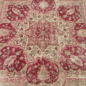 Turkish Rug Runner Rug, 3.8x8.4 Feet Rug, Persian Pink Runner Rug, Turkish Pink Rug, Persian Rug, Vintage rug, Antique  Luxury rug,