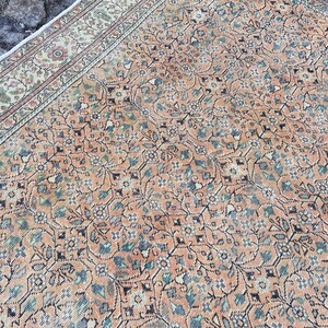 Persian Rug Area rug - Large Rug 5.2x9.1 Ft Rug - Vintage Persian Turkish Rug Floral Rug – Hand Woven Wool Rug Oriental Persian Rugs image 5