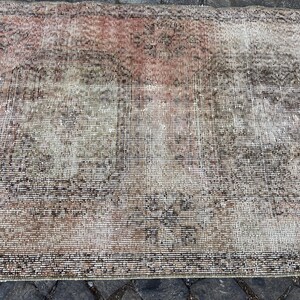 2.9x12.6 Ft Rug Turkish rug Vintage Rug Persiani Rug Runner rug - Aged antique Hallway Rug - Neutral Turkish rug Old Wool Rug Knotted rug image 7