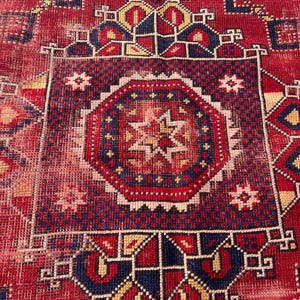 Antiker Teppich Vintage türkischer Teppich - 150x200 cm alter Teppich - Handgeknüpfter alter Teppich - Anatolischer Teppich Bild 14