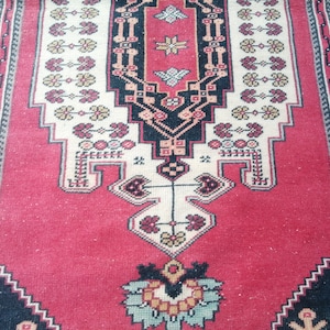 Vintage Antique  Turkish Rug, Area Large Rug, 4.7x8.7 Feet Rug, persian rug, vintage rug, Red  Oriental rug,  Wool Anatolian rug, h621
