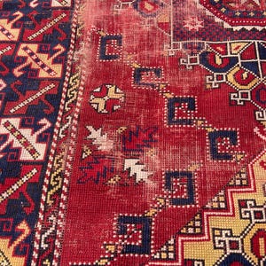 Antiker Teppich Vintage türkischer Teppich - 150x200 cm alter Teppich - Handgeknüpfter alter Teppich - Anatolischer Teppich Bild 19