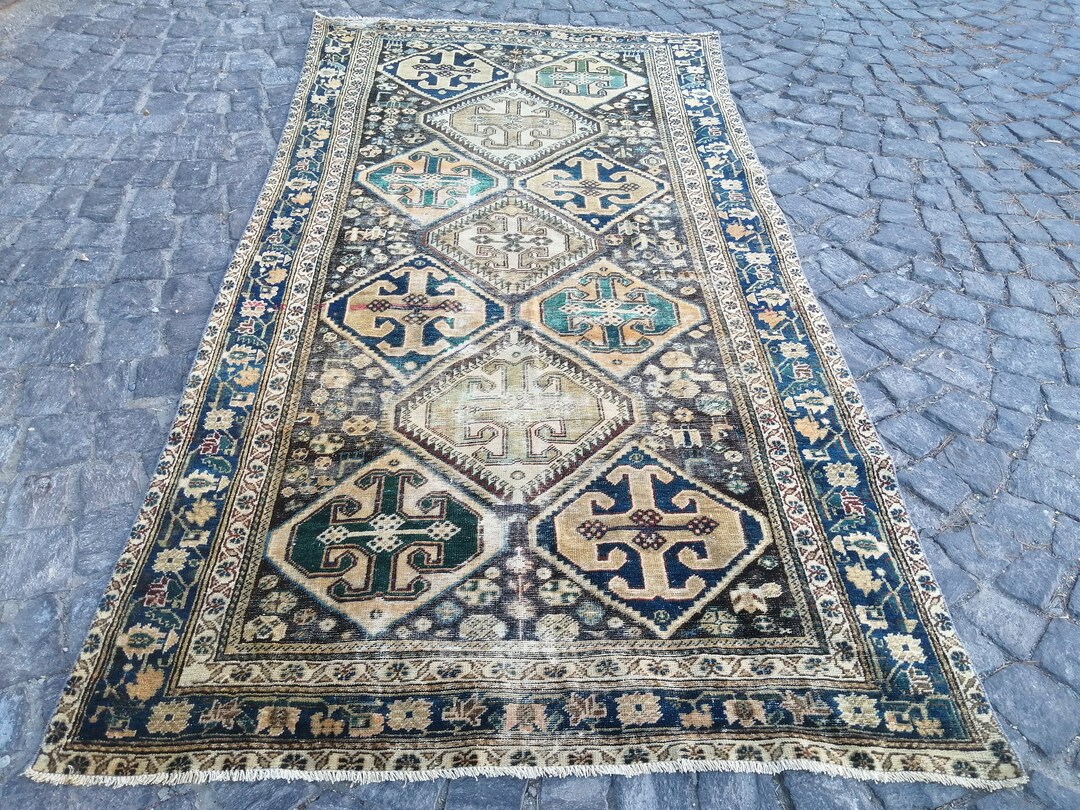 Persian Antique Rug, Shiraz Antique Rug, Vintage Rug, Persian Style Rug