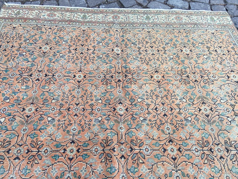 Persian Rug Area rug - Large Rug 5.2x9.1 Ft Rug - Vintage Persian Turkish Rug Floral Rug – Hand Woven Wool Rug Oriental Persian Rugs image 16