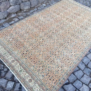 Persian Rug Area rug - Large Rug 5.2x9.1 Ft Rug - Vintage Persian Turkish Rug Floral Rug – Hand Woven Wool Rug Oriental Persian Rugs image 3