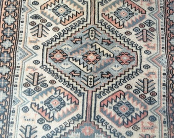 Persian Rug, Vintage Small Rug, Antique Rug, Hand Knotted Rug, 2.3x4 Ft Rug, Turkish Rug, Oushak Rug, Oriental Rug, Rug For Living Room