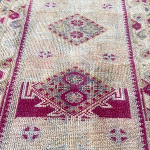 Persian Rug, Vintage Runner Rug, Antique Rug Long Hand Knotted Rug 2.8x13.9 Ft Rug, Turkish Rug, Oushak Rug, Oriental Rug, Rug For Kitchen