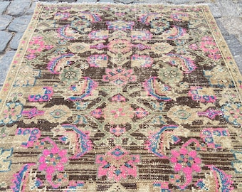 Persian Rug Woven Rug - Persian Runner Rugs 3x10.8 Ft Rug Vintage Turkish Rug Wool rug Karaca Rug - Hand Knotted Rug, Perfect Color Rug