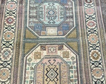 Runner Rug Persiani Rug, Rustic Vintage Rug, Turkish Rug, 3x9.5 Ft Rug, Narrow Long Soft Rug, Persiani Boho Rug, Antique Vintage Rug,