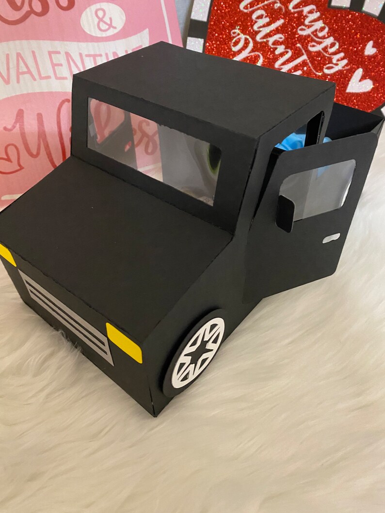 Black Cardstock Handmade Truck/gift Box Etsy