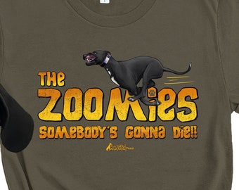 Funny Black Great Dane Tee Shirt, The Zoomies parody, 80s movie, Great Dane Top, Great Dane Gift, Retro 80s movie tee