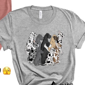 Custom Great Dane Shirt,Great Dane Pack, Great dane mom gift,  Great Dane Breeder shirt, Great Dane Gift, Personalized Dane Tee