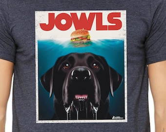 Funny Black Lab Jowls T-Shirt, Labrador Retriever Gift
