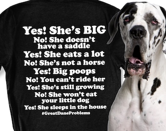 Great Dane Shirt, Funny dog shirt, Common great dane comments, dog mom gift, custom dog shirt, dog dad shirt, Great Dane Tshirt, dog mom tee