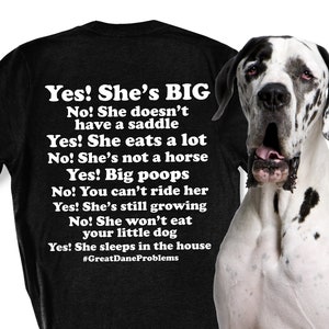 Great Dane Shirt, Funny dog shirt, Common great dane comments, dog mom gift, custom dog shirt, dog dad shirt, Great Dane Tshirt, dog mom tee