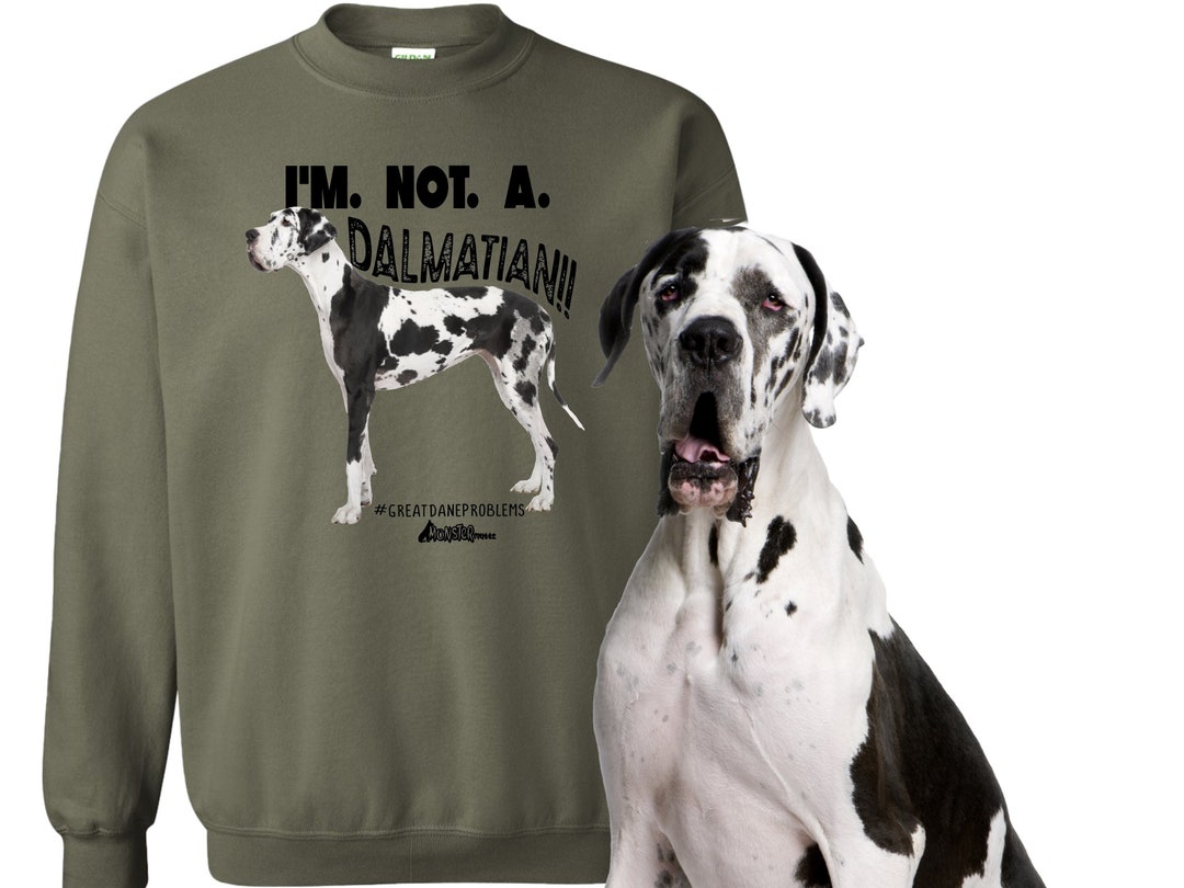 Sudadera con capucha de gran danés, suéter de cuello redondo