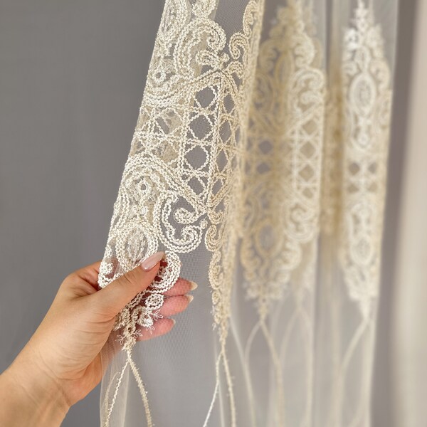 Embroidered Curtains - Etsy