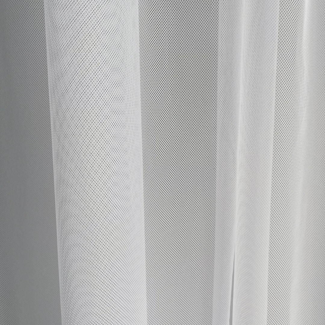 Long Mesh Sheer Curtains for Living Room, White Voile Lace Curtains