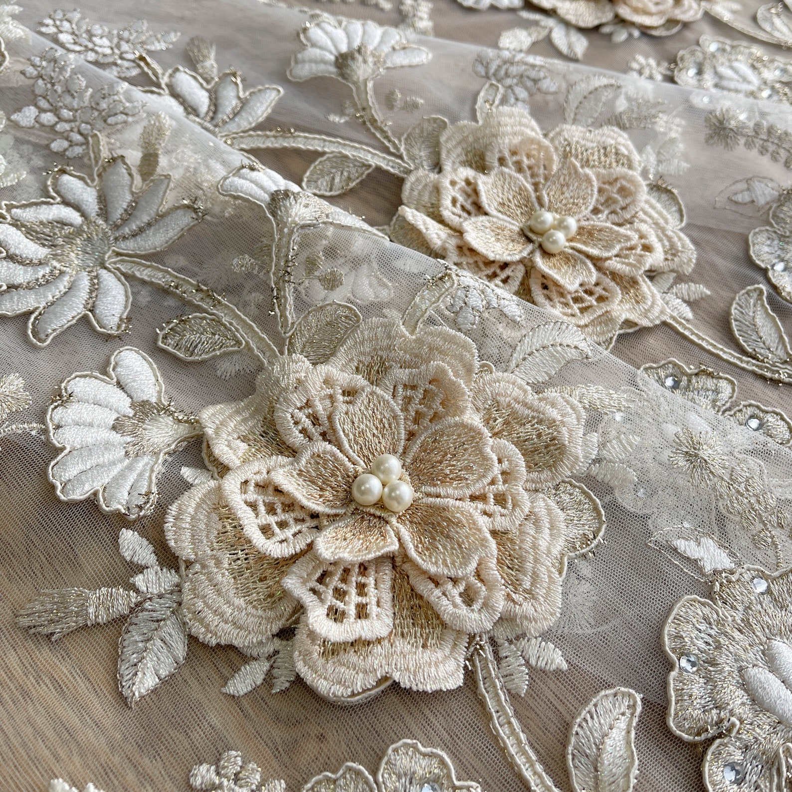 Luxury Custom Sheer Curtains With 3d Flowers Embroidered - Etsy