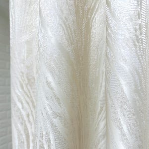 Custom Long Privacy Living Room Curtains, Luxury White Cream Blackout Curtains for Modern Bedroom Windows Decor