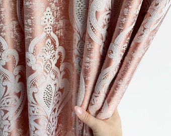 Tende jacquard di lusso: tende damascate floreali per camera da letto e soggiorno