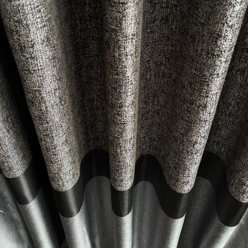 Elegant classy shops curtains, Gray patterned luxury bedroom curtains, Jacquard curtains for living room