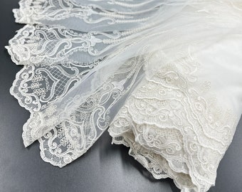 Embroidered Lace Tulle Curtains: Bohemian Damask Sheer Panels