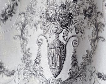 Custom Luxury Victorian Damask Tapestry Fabric Curtains | Neoclassical Embroidered Living Room Blackout Drapes