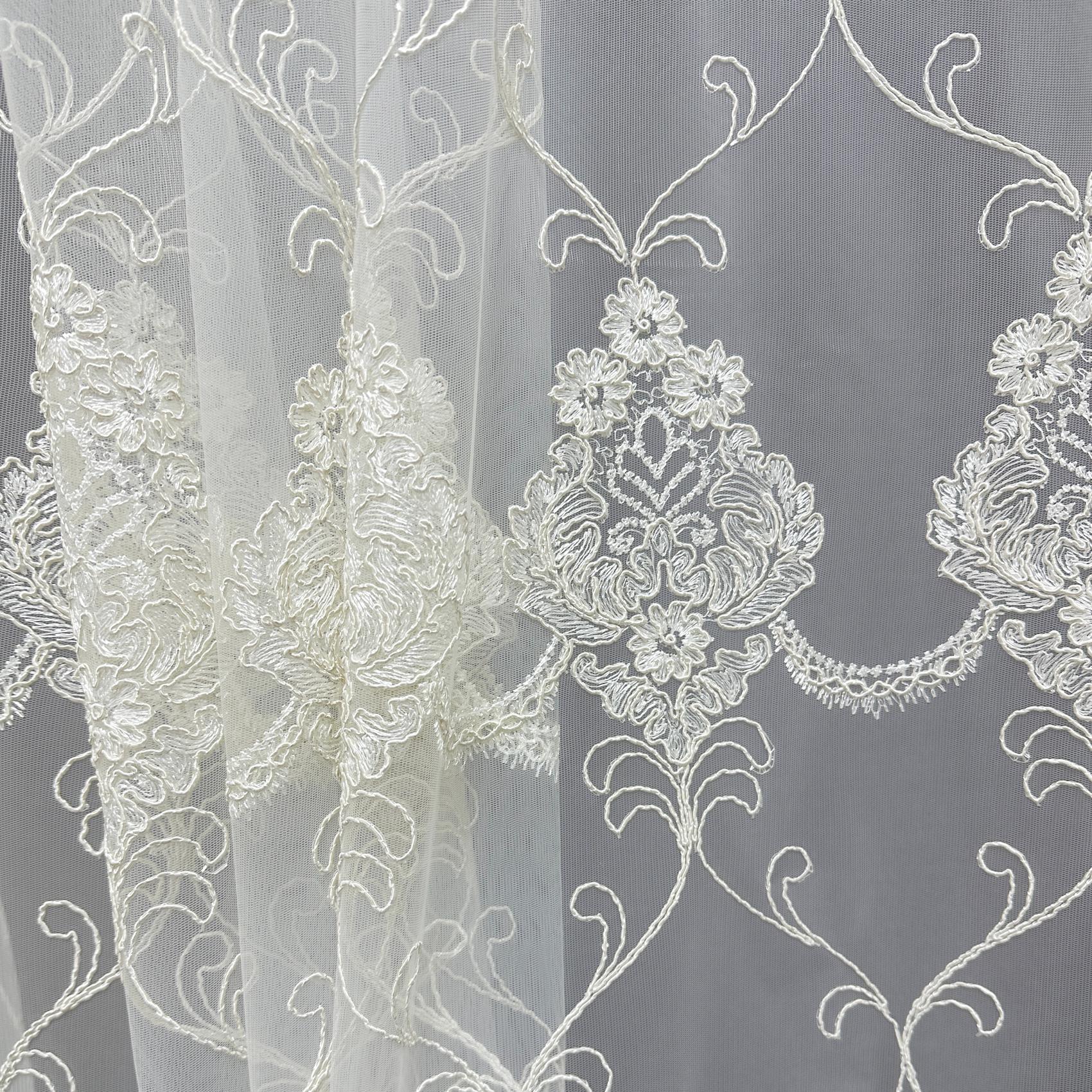 Embroidered Sheer Voile Curtains: Custom Elegant Tulle