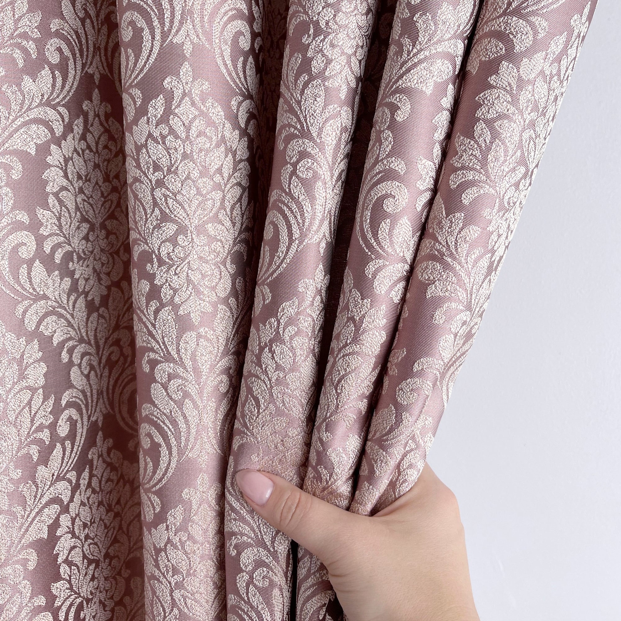 Jacquard Drapery Curtain Floral Curtain Panels Thick Bedroom Etsy UK