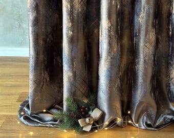 Eyelet Blackout Curtains: extured Jacquard Drapes for Living Room