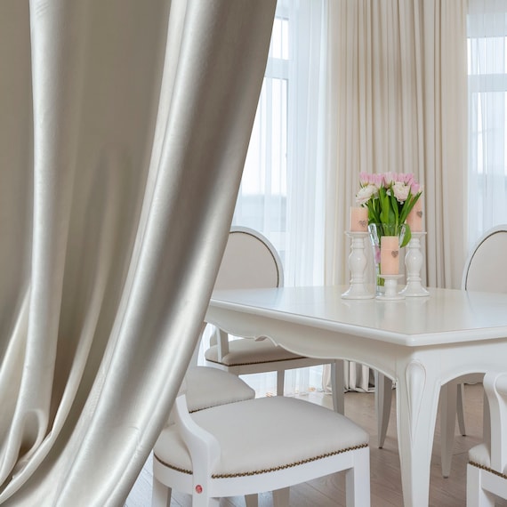 Soft Velvet Curtain Panels Luxury Bedroom Curtains Heavy Etsy