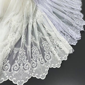 Lace Embroidered Sheer Curtains: Vintage Cafe Style Tulle Curtains