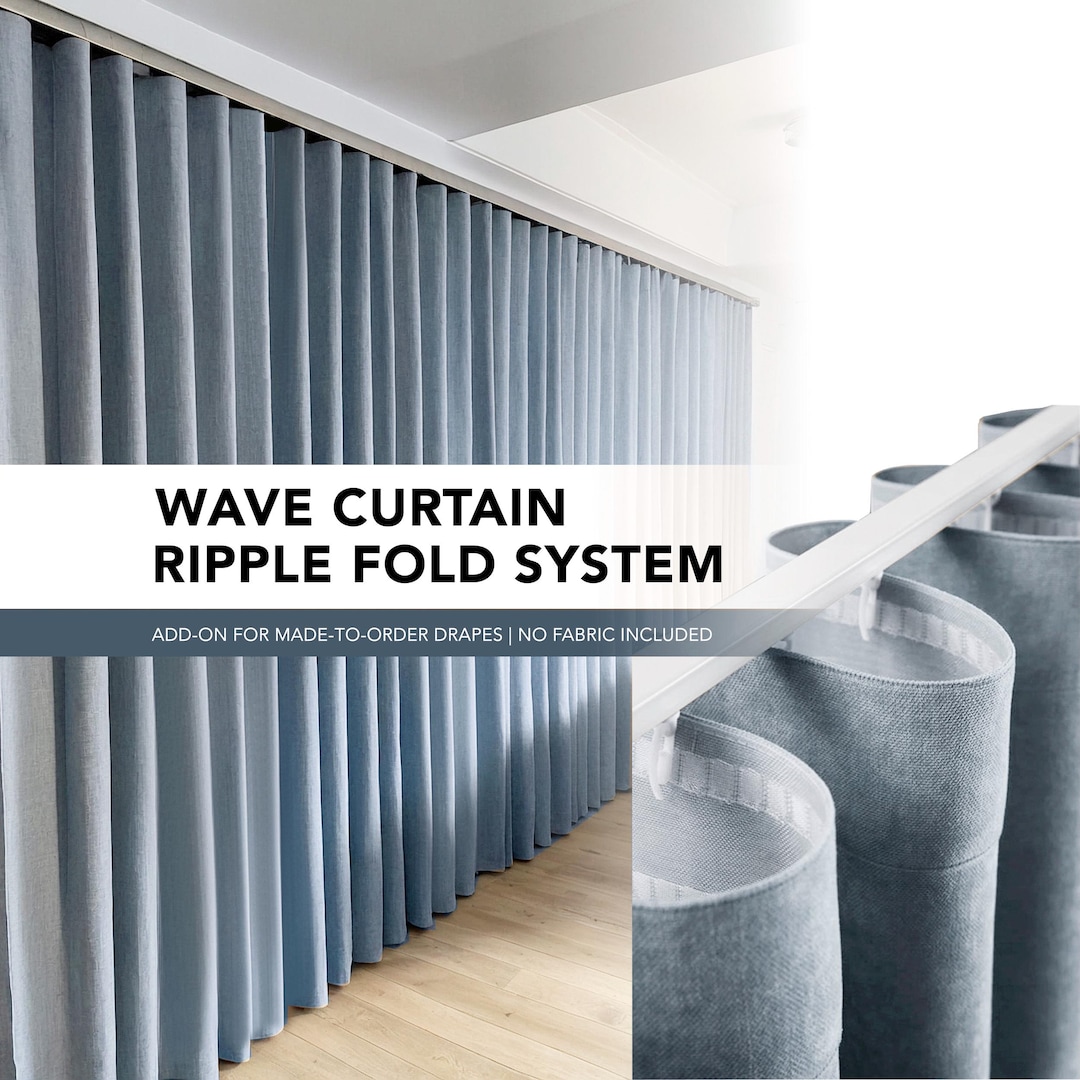 Ripple Fold Curtain Track System: Spaced Gliders, Tape & Hooks - Etsy