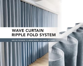 Ripple Fold Curtain Track System: Spaced Gliders, Tape & Hooks