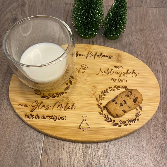 Brettchen/Teller aus Bambus fr den Nikolaus - Etsy.de