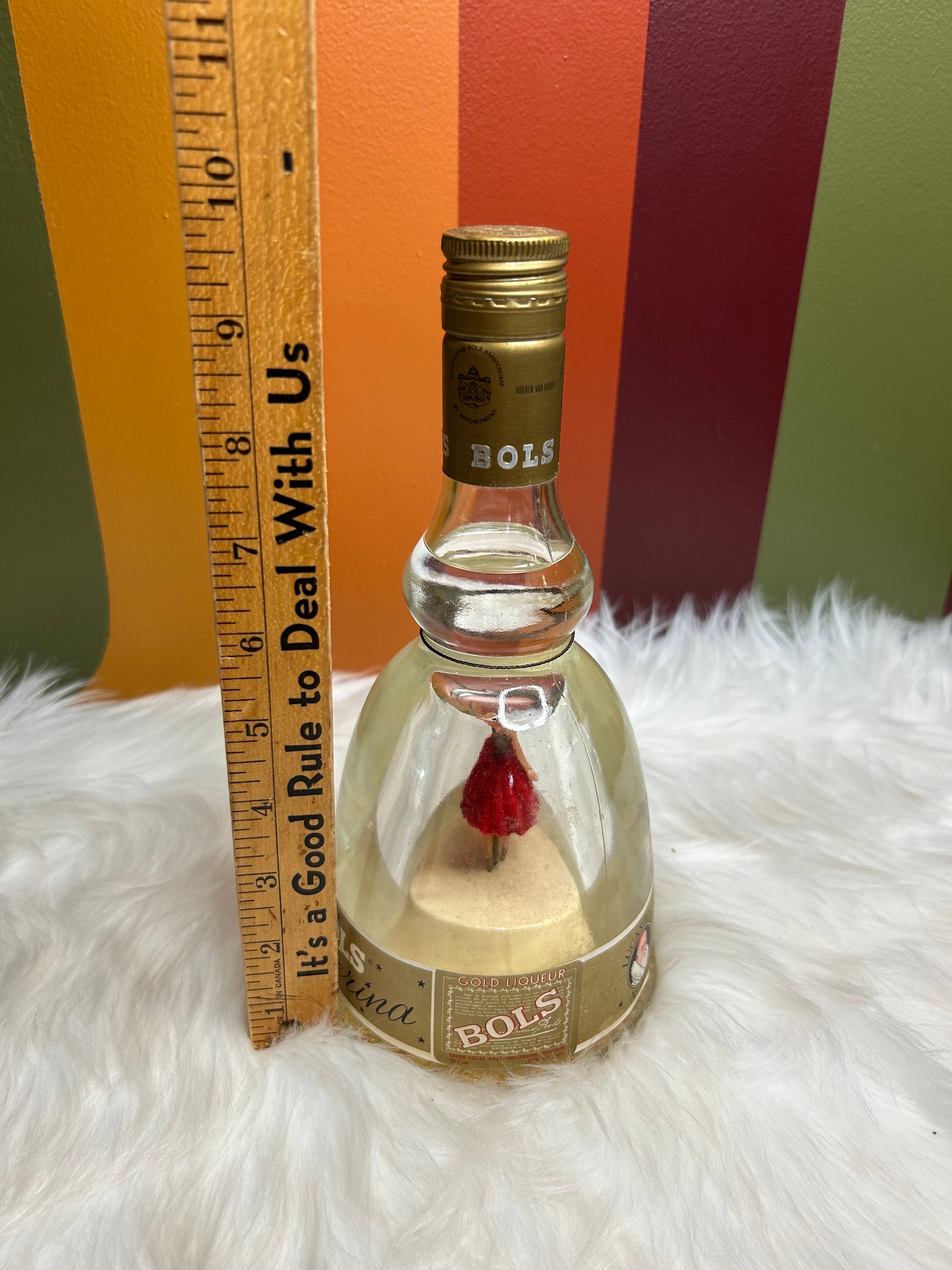 Bols Gold Fleck Ballerina Liquid Bottle Alcohol Vintage - Music