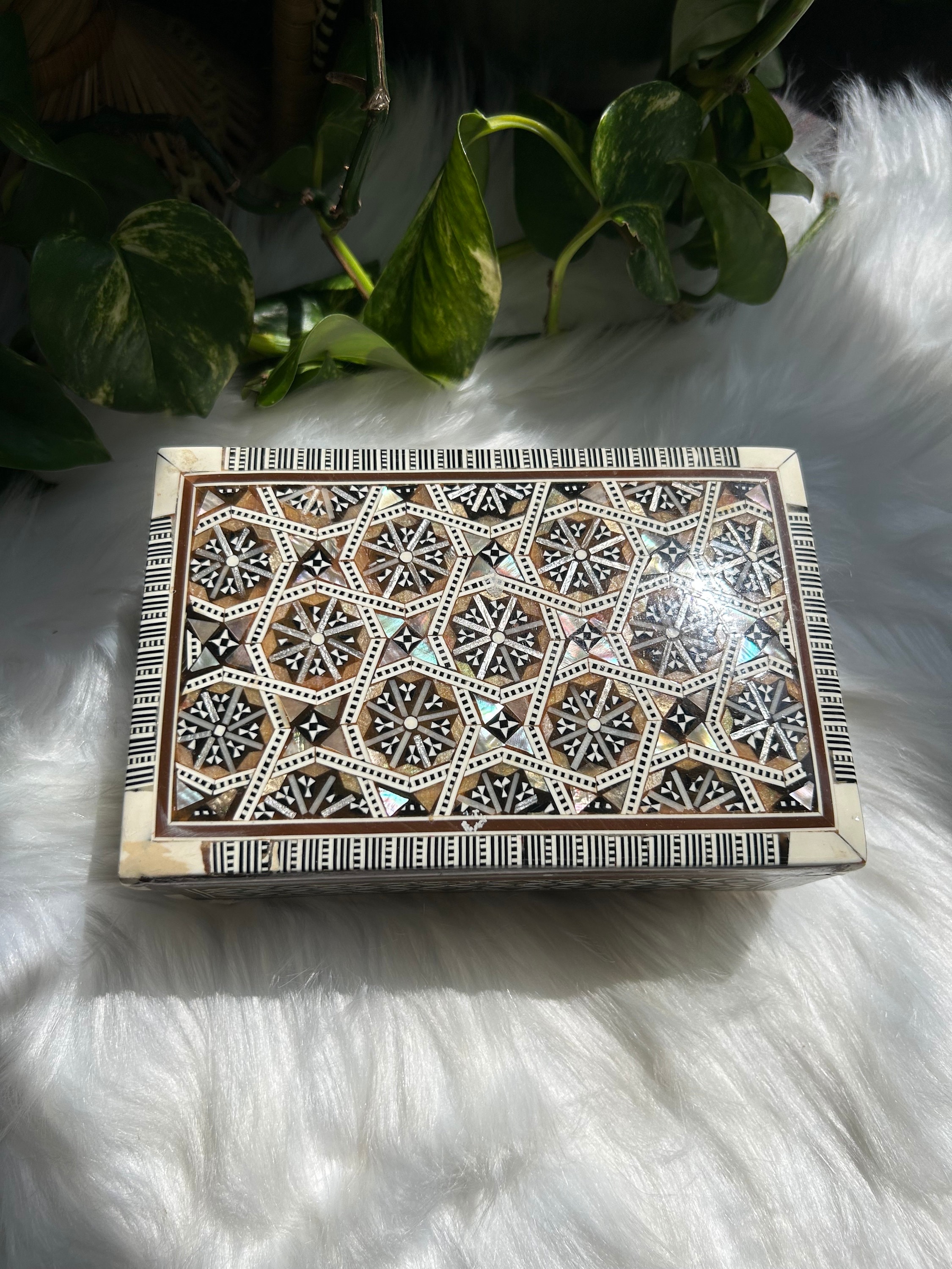 Egyptian mother of pearl inlaid boxes deals