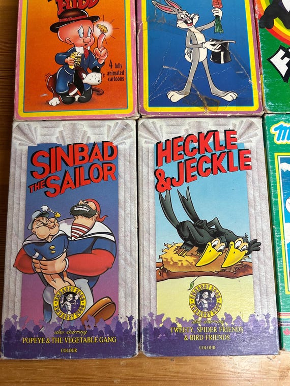 Vintage VHS Lot - Elmer, Fudd, Bugs Bunny, Looney Tunes, Felix