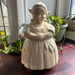 Vintage ACPO American Pottery Co. Keramik weiße Keksdose - KLEINE CHIP