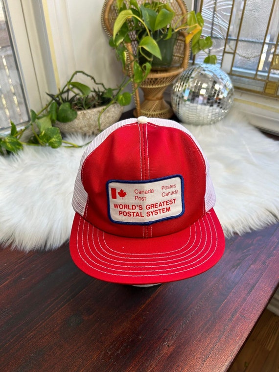Vintage Trucker Hat Canada Post Adjustable Baseball Cap Red Snapback Mesh  Promo-wearteulon Manitoba Made in Canada -  Canada