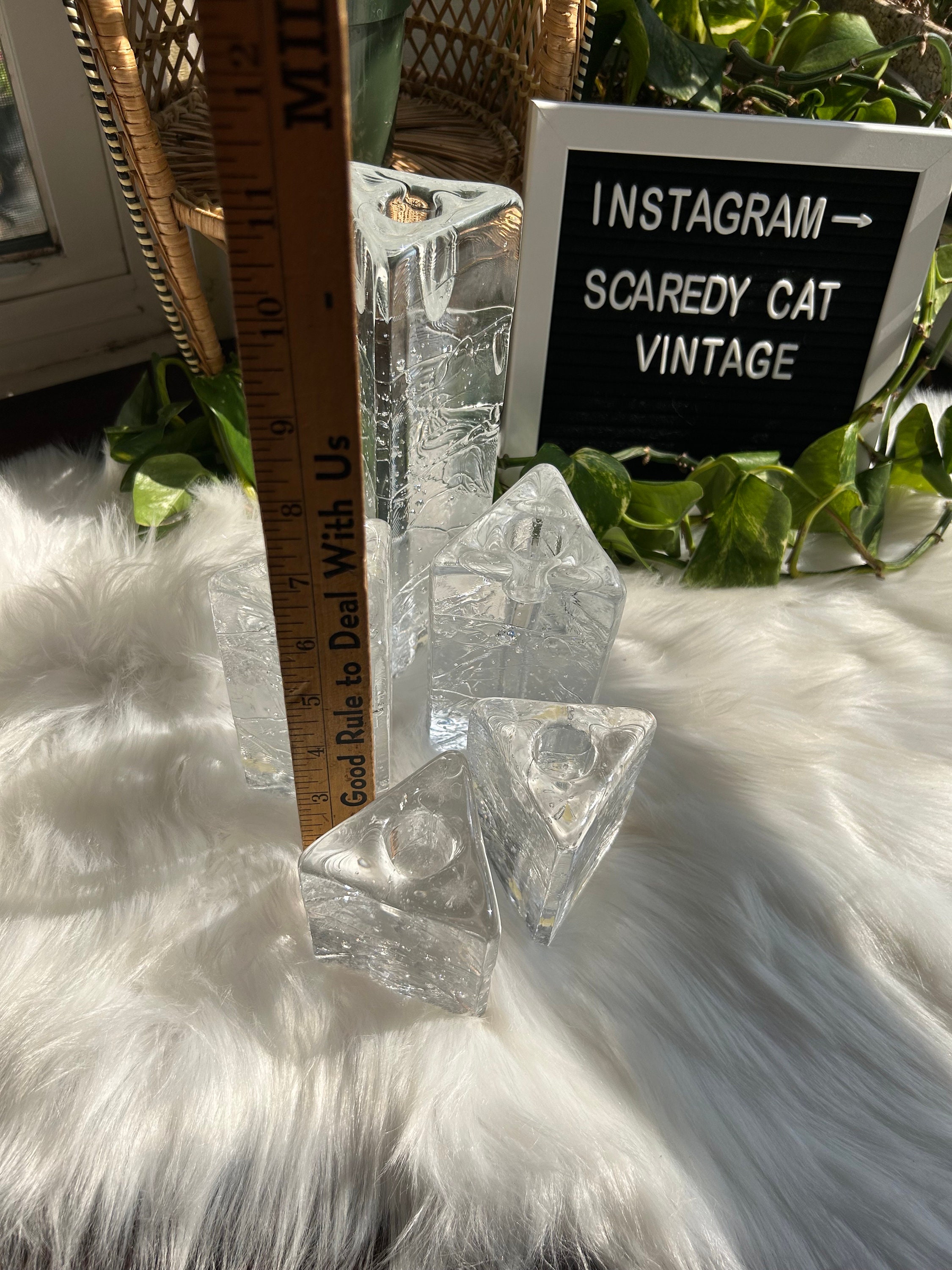 イッタラ キャンドルホルダー ヴィンテージ クリア ガラス 廃盤 希少