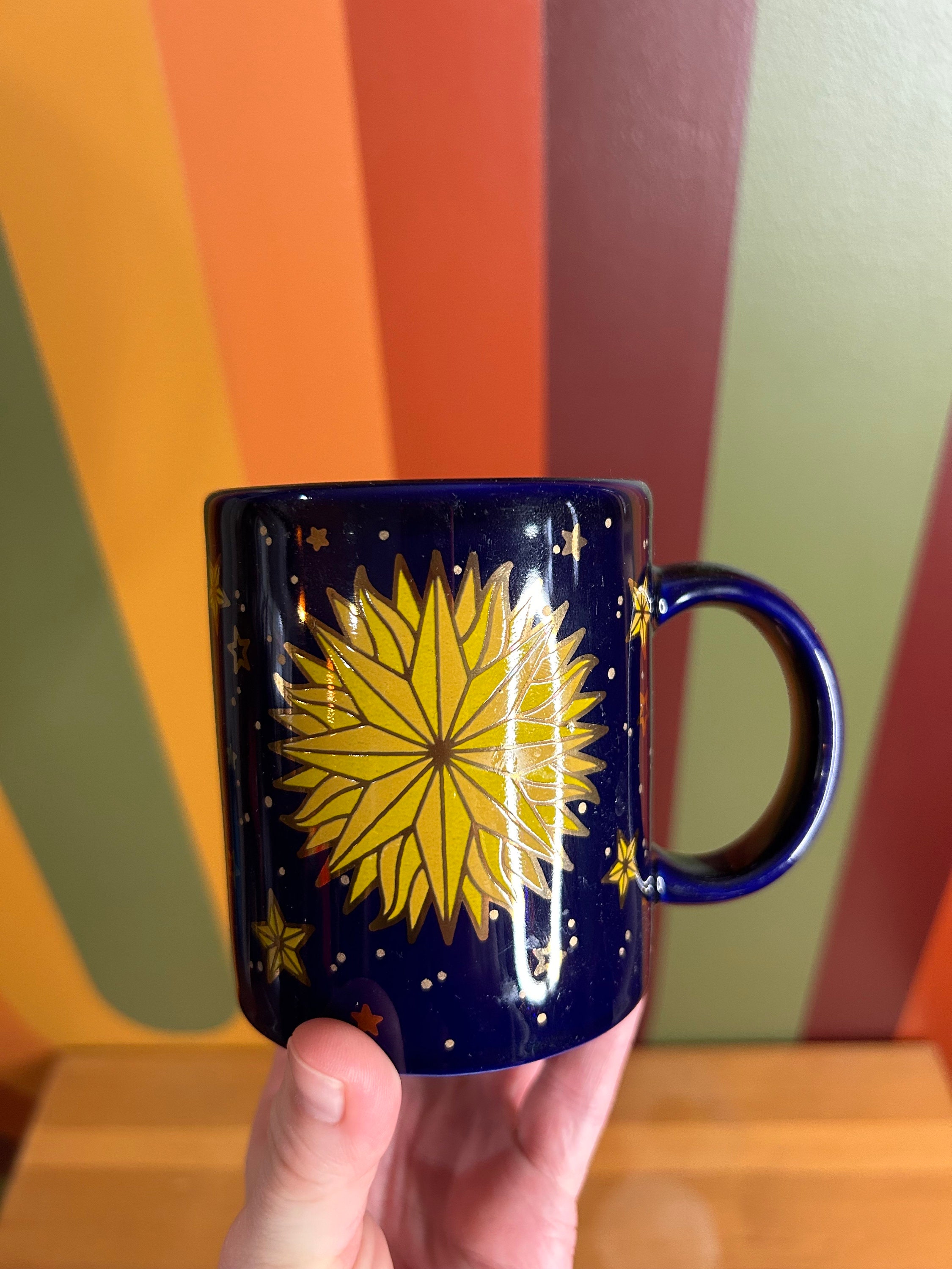 Ceramic Coffee Mug, Blue Mug For Coffee and Tea Portable – Laidrey