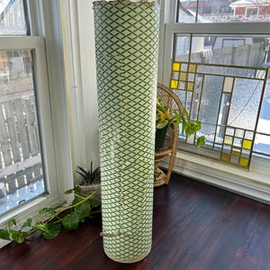 Vintage department store green wrapping paper stripe Christmas retro gift wrap large roll
