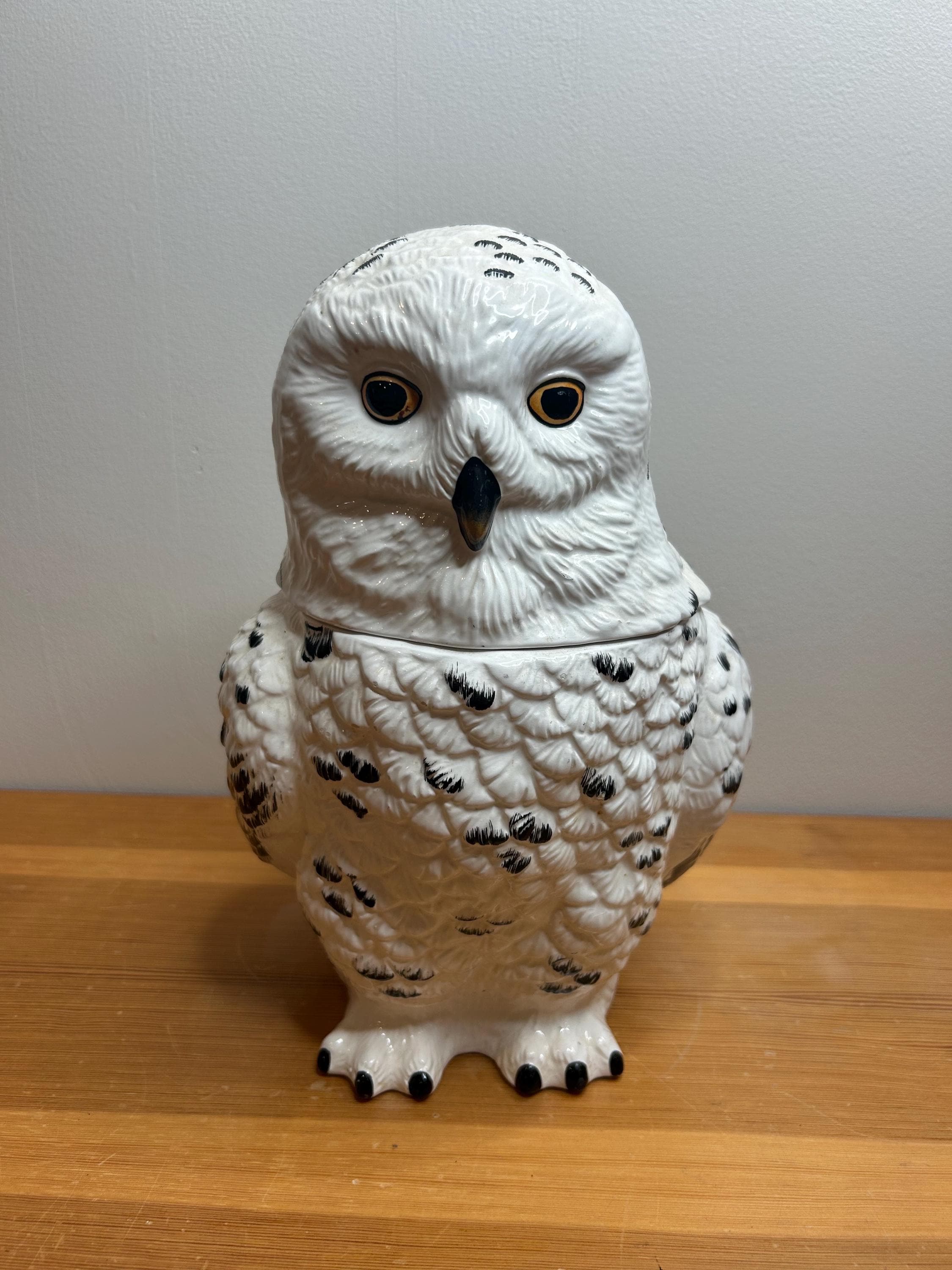 Harry Potter Style Hedwig the Snowy Owl Ceramic Cookie Jar