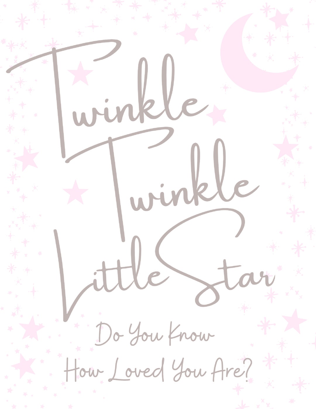 Twinkle Twinkle Little Star Digital Download - Printable - PDF - PNG ...