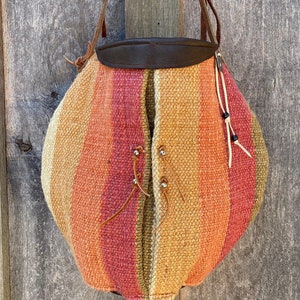 Vintage upcycled boho bucket bag