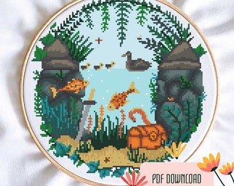 Under the Sea Modern Cross Stitch PDF Pattern