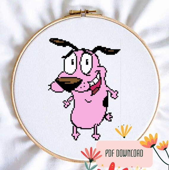 Courage the Cowardly Dog Cross Stitch Pattern PDF Cartoon - Etsy Canada Courage the Cowardly Dog Cross Stitch Pattern PDF Cartoon - Etsy Canada